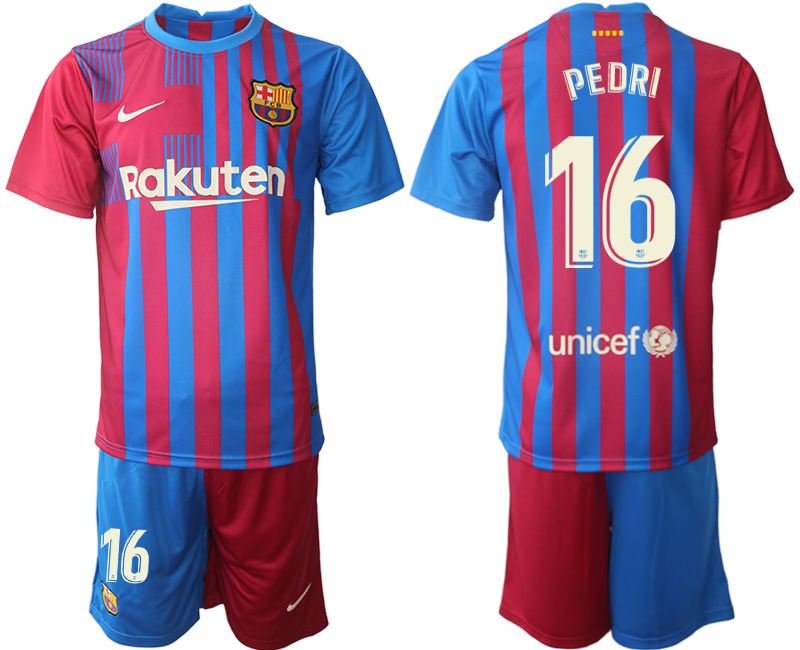 Men 2021-2022 Club Barcelona home red #16 Nike Soccer Jersey